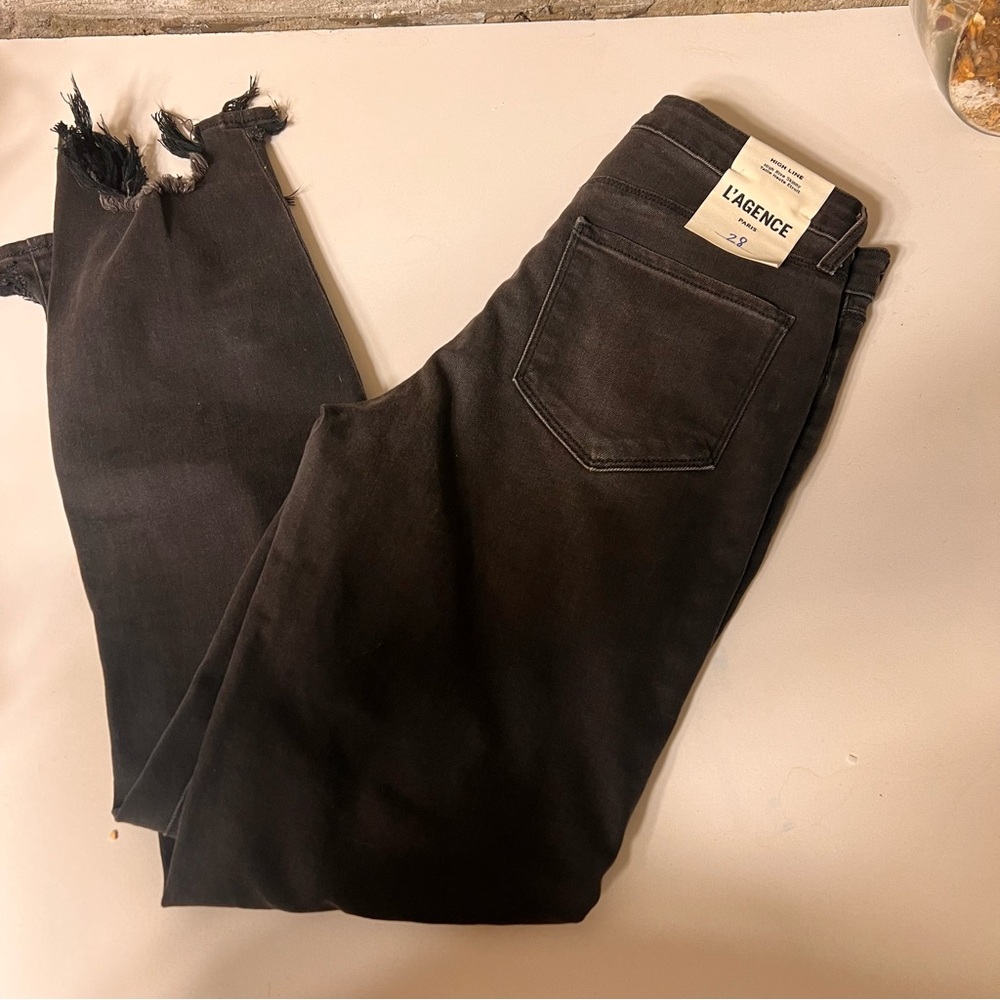 L'AGENCE Charcoal High-Rise Skinny Taille Haute Etroit Jeans. NWOT